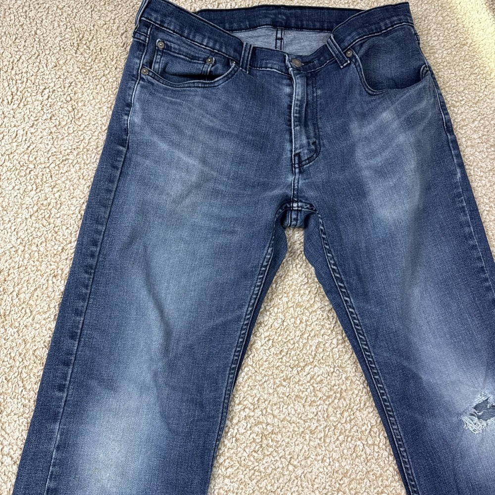 Levis 559 Jeans Mens 33x32 Blue Relaxed Straight Fit Denim Pants Classic Zip Fly - Picture 5 of 15